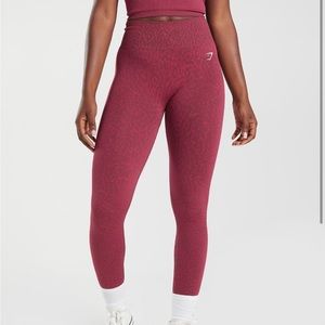 Gymshark Adapt Animal Leggings “Reef” - Cherry Brown (size small)
